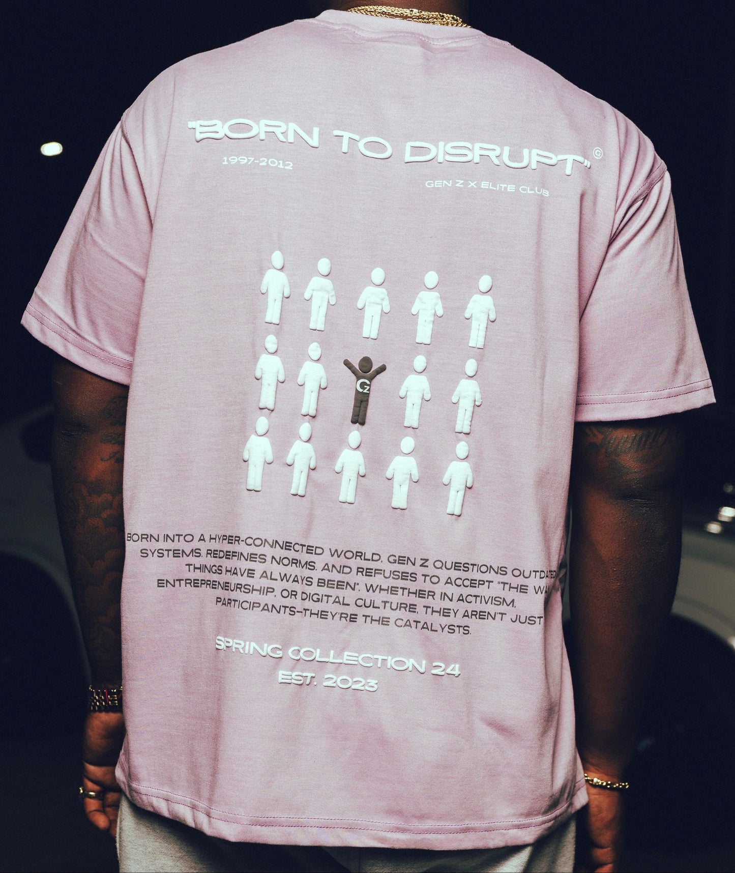 SMC24 [RECODED]-Pale Pink Puff Printed T'ee